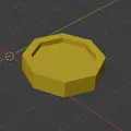 Đồng xu low poly 3D thiết kế độc đáo - Thumbnail 3