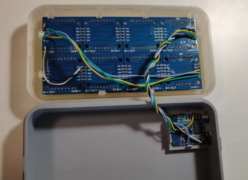 Vỏ cho hai mô-đun ma trận LED MAX7219 và Wemos D1 Mini - Image 2