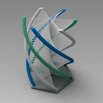 Nghệ thuật chuỗi DNA độc đáo bằng dây kim loại