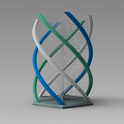 Nghệ thuật chuỗi DNA độc đáo bằng dây kim loại