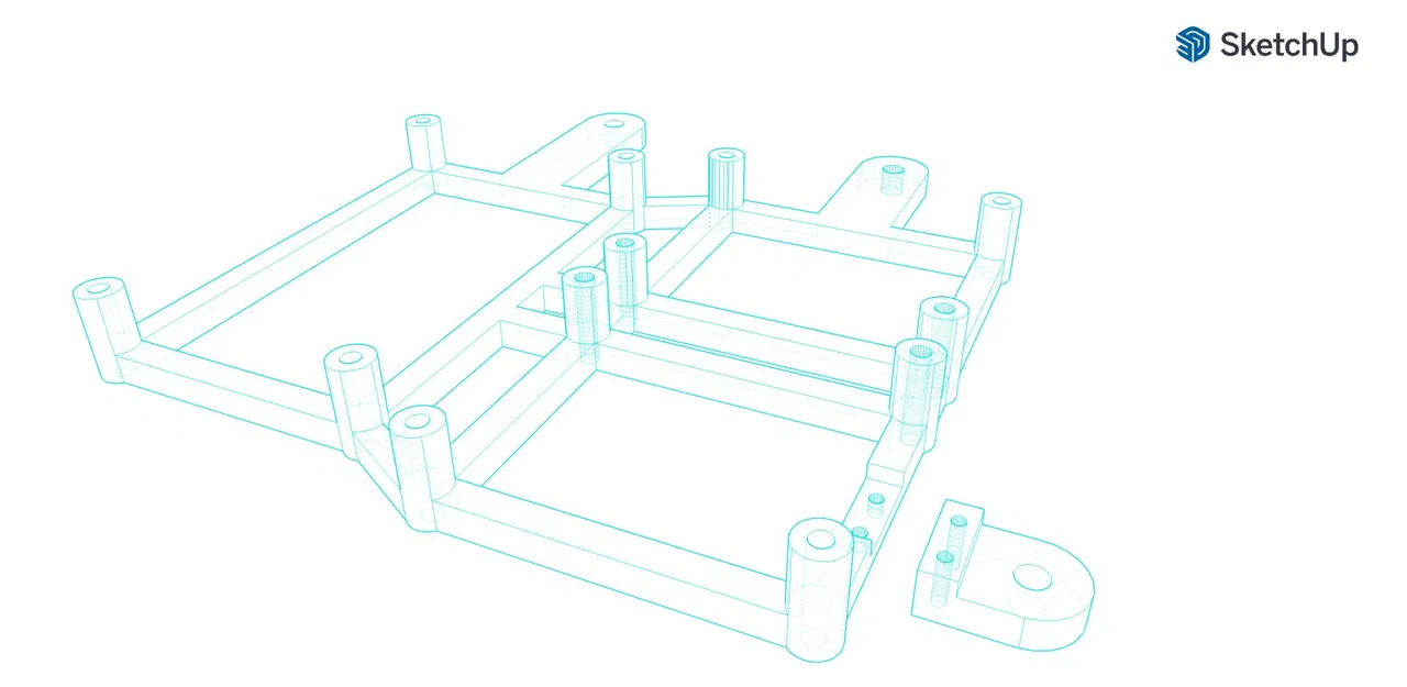 Giá đỡ bo mạch Mega 2560 và 2 Mosfet cho khung kim loại - Image 3