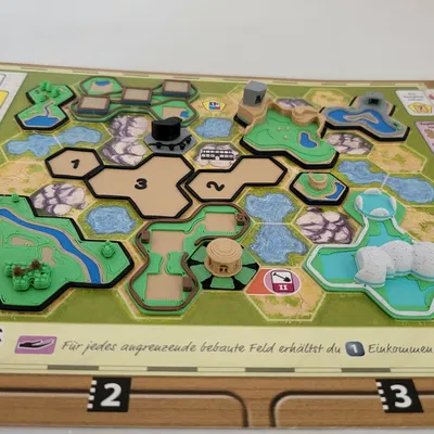 Gạch địa hình 3D Ark Nova thay thế bìa cứng