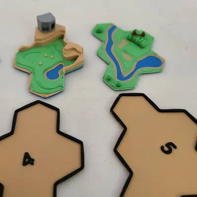 Gạch địa hình 3D Ark Nova thay thế bìa cứng