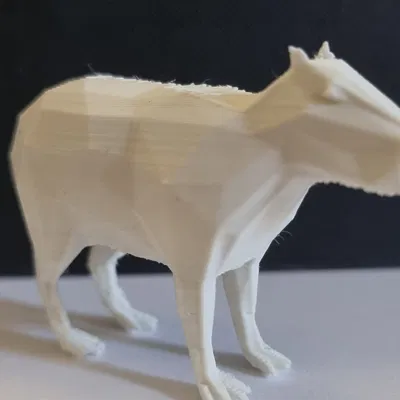 Capybara đáng yêu in 3D phong cách low poly