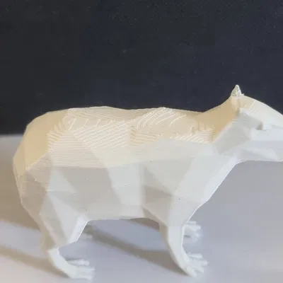 Capybara đáng yêu in 3D phong cách low poly