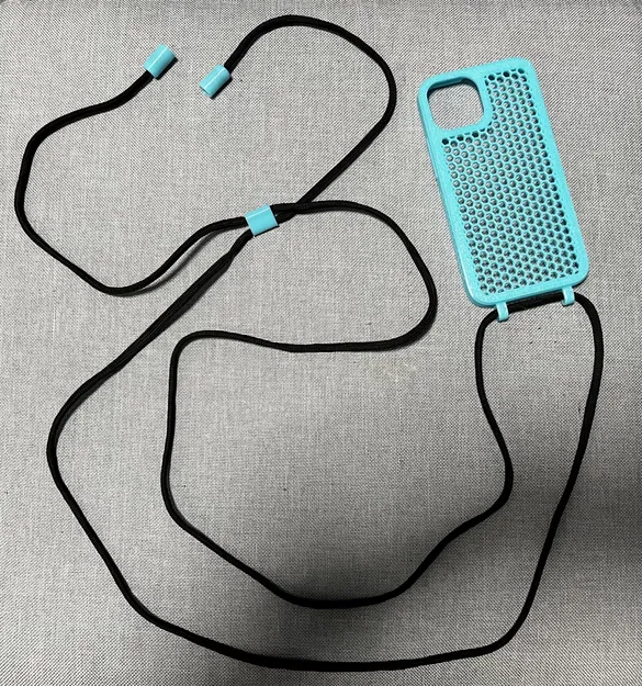 Ốp lưng iPhone 13 Mini với dây đeo lớn và mặt lưng hình lục g... - Image 1