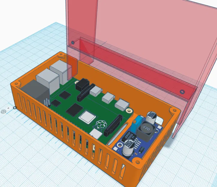Tủ Raspberry Pi cho Prusa MK4 với bộ chuyển đổi DC - Image 7