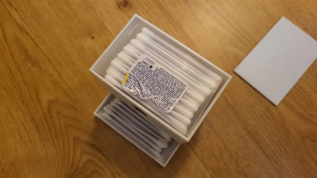 Hộp đựng tăm bông với nắp cho bộ hoàn chỉnh - Image 2