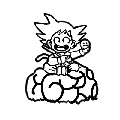 Khuôn bánh Kid Goku trên đám mây Nimbus