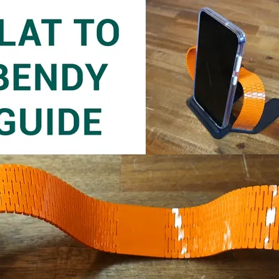 Mô hình 3D với họa tiết khe cắm cho phép uốn cong