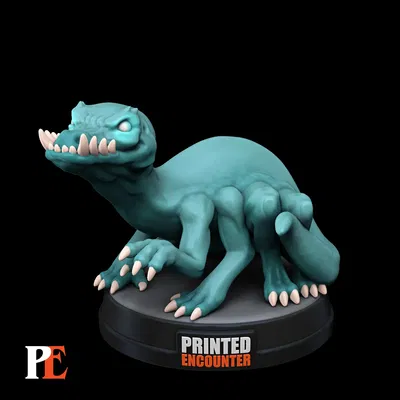 Basilisk với hai hình dạng gai và mịn trên đế 25mm