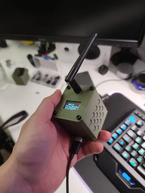 Vỏ ESP32 phong cách quân đội cho nhà máy điện mặt trời ban công - Image 1