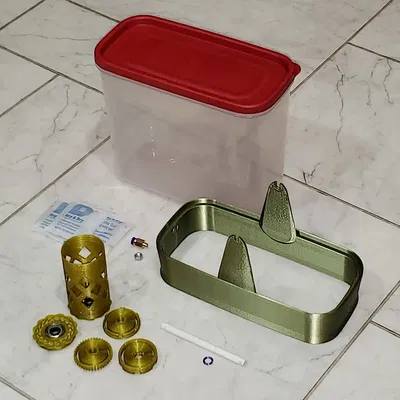 Giá đỡ tự động cho cuộn filament trong hộp Rubbermaid 16 cốc