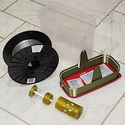 Giá đỡ tự động cho cuộn filament trong hộp Rubbermaid 16 cốc