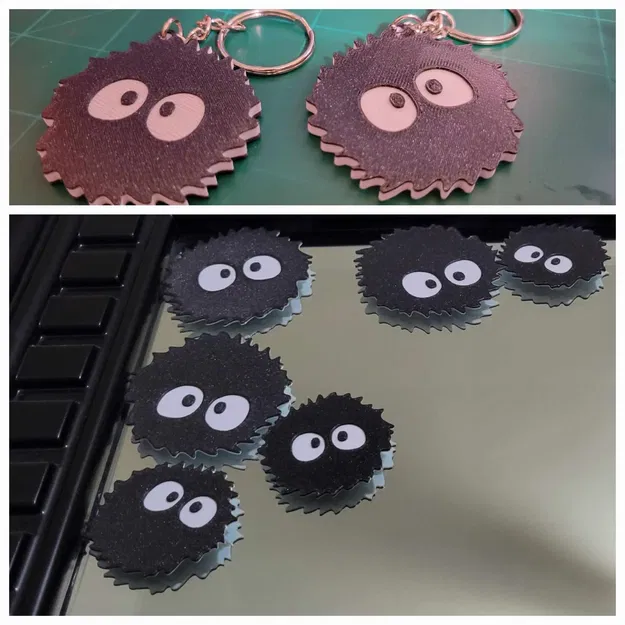 Nghệ thuật tường hình nhân vật Soot Sprite dễ thương - Image 1