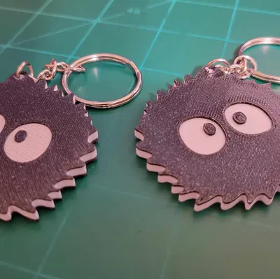 Nghệ thuật tường hình nhân vật Soot Sprite dễ thương