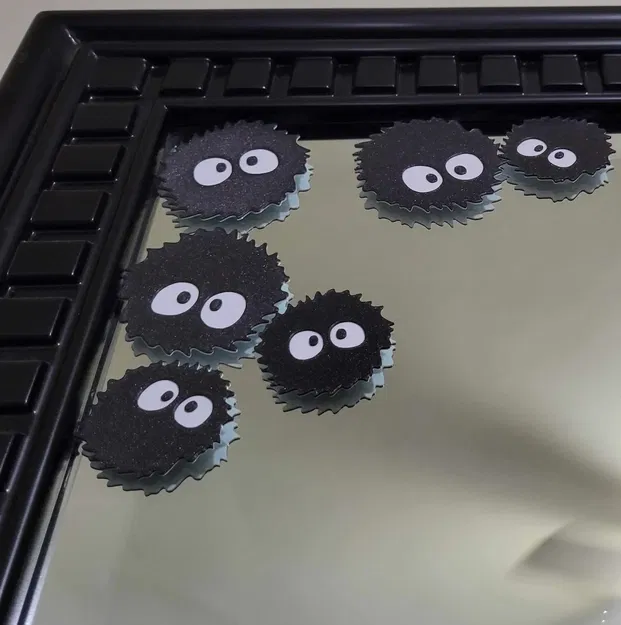 Nghệ thuật tường hình nhân vật Soot Sprite dễ thương - Image 3