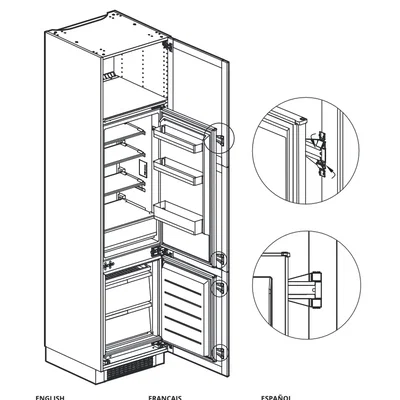 Ray cửa cho tủ lạnh âm tường IKEA