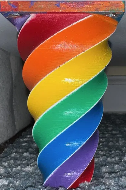 Chân đồ nội thất xoắn ốc với mặt nạ sơn cầu vồng - Image 1