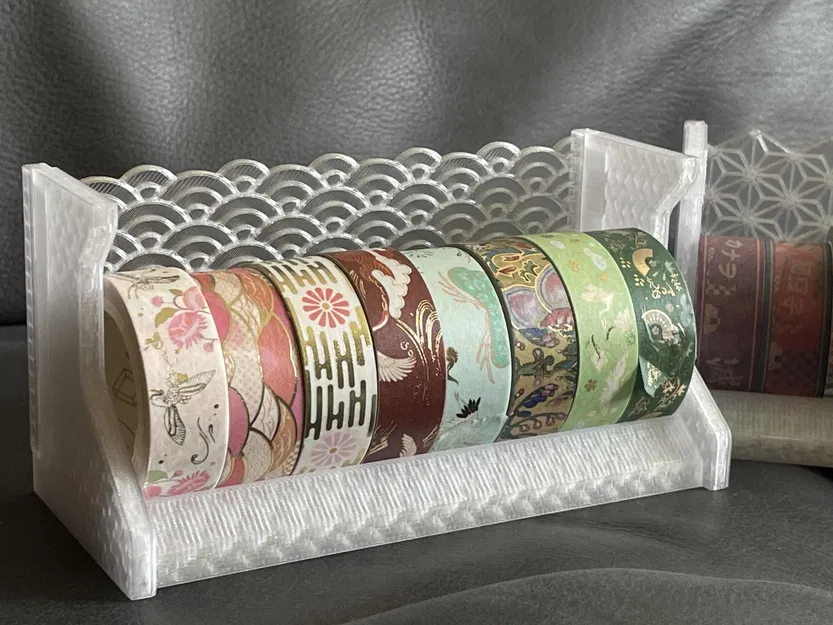 Giá đỡ cuộn washi tape với họa tiết truyền thống Nhật Bản - Image 1