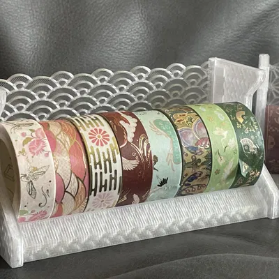 Giá đỡ cuộn washi tape với họa tiết truyền thống Nhật Bản