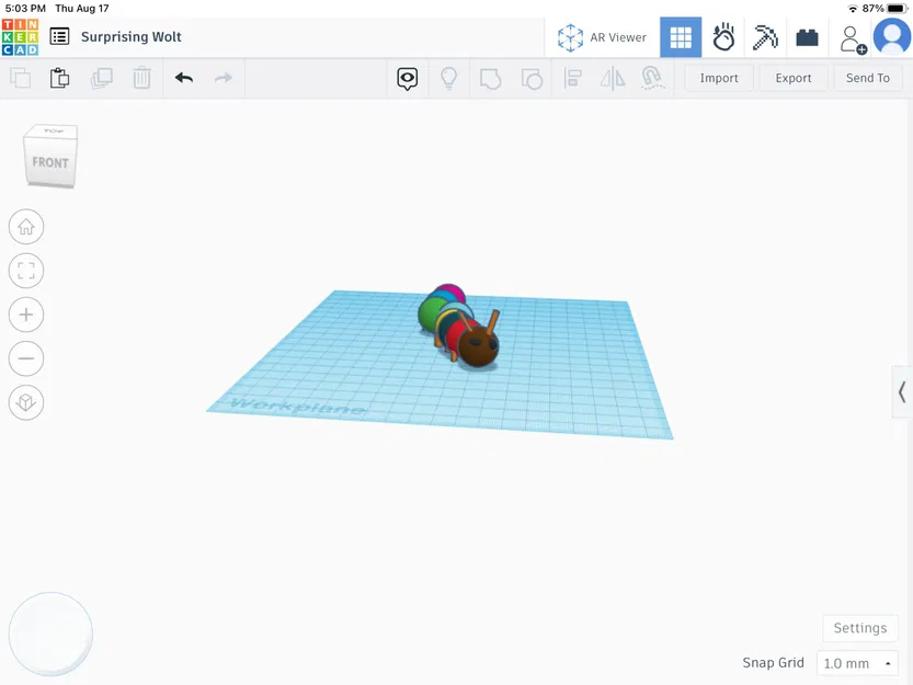 Sâu bướm 3D chi tiết với thiết kế nghệ thuật độc đáo - Image 1