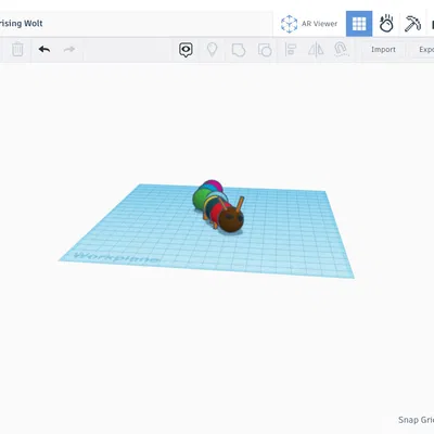 Sâu bướm 3D chi tiết với thiết kế nghệ thuật độc đáo