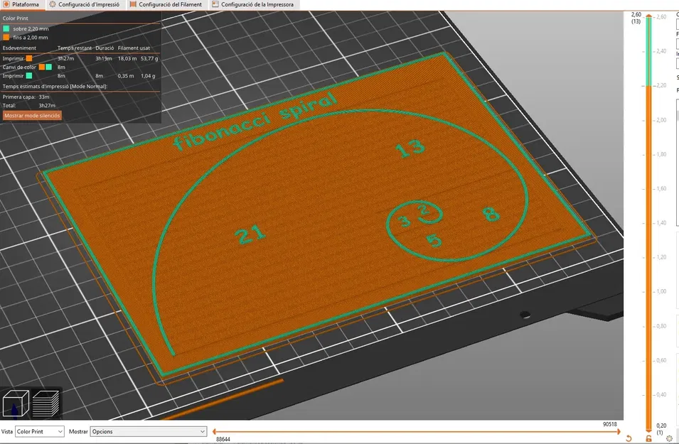 Mô hình xoắn ốc Fibonacci bằng nhựa PLA - Image 3