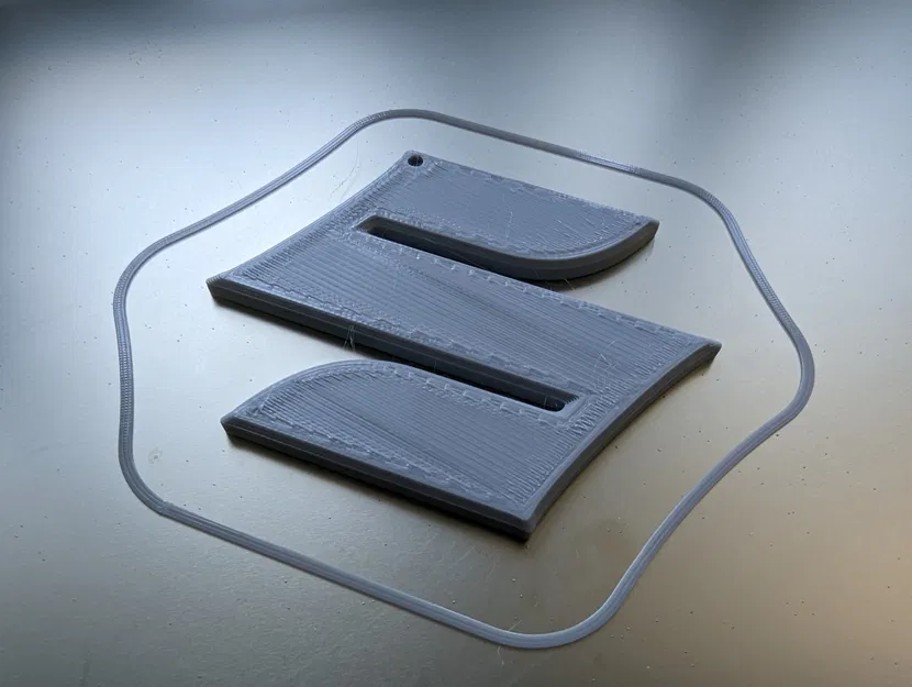 Móc chìa khóa hình chữ S của Suzuki với lỗ gắn nhẫn - Image 2