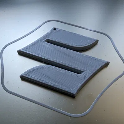 Móc chìa khóa hình chữ S của Suzuki với lỗ gắn nhẫn