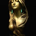 Tượng phụ nữ phong cách Art Nouveau dạng Low Poly - Thumbnail 1