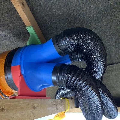 Bộ chia hút bụi 26cm thành 4 lỗ 10cm cho xưởng