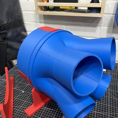 Bộ chia hút bụi 26cm thành 4 lỗ 10cm cho xưởng