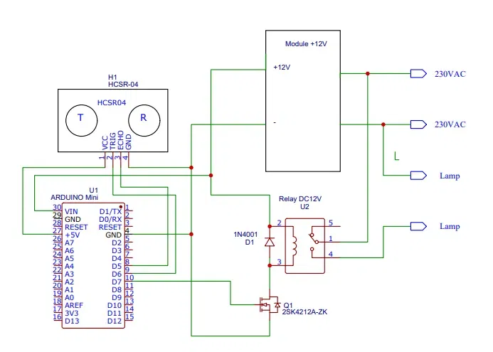 Đèn điều khiển bằng cảm biến siêu âm HCSR04 - Image 5