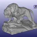 Tượng sư tử 3D có thể in được từ quét 3D - Thumbnail 1
