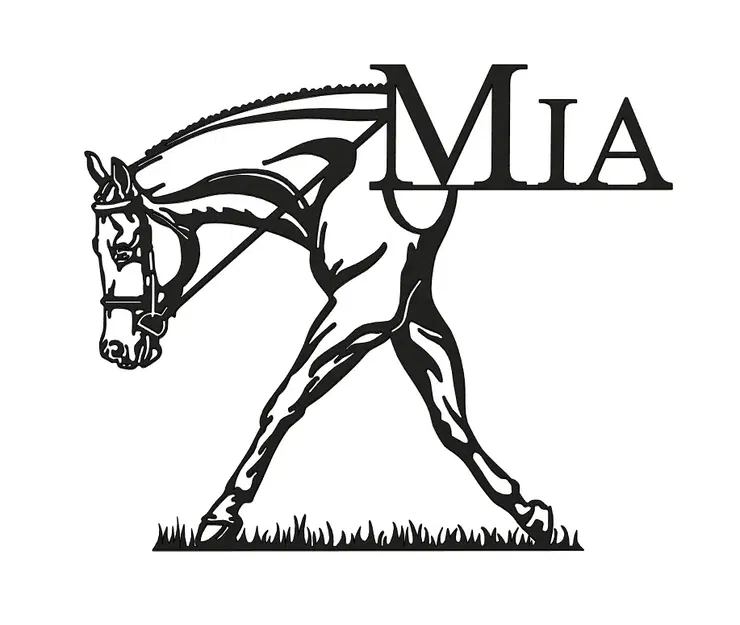 Ngựa Mia đi trên cỏ - Image 1