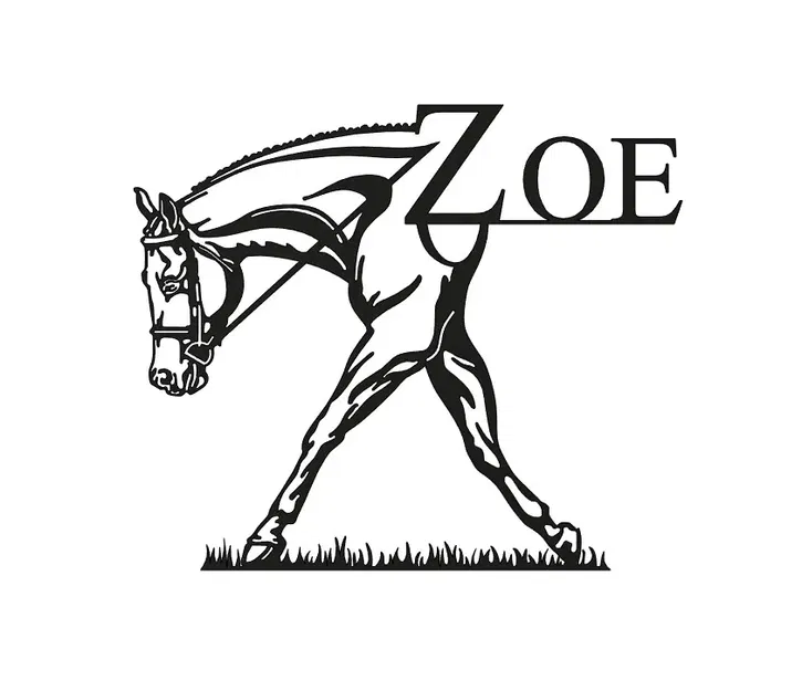 Ngựa Zoe đi bộ trên cỏ - Image 1