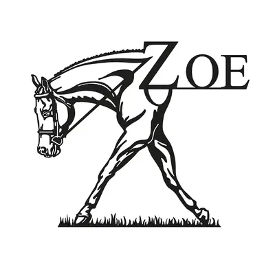 Ngựa Zoe đi bộ trên cỏ