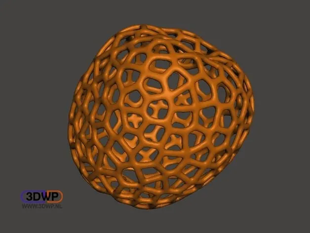 Quả táo phong cách Voronoi được quét 3D - Image 1