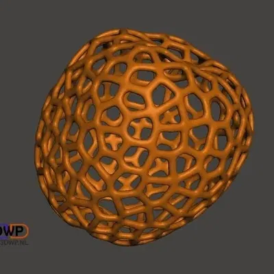 Quả táo phong cách Voronoi được quét 3D