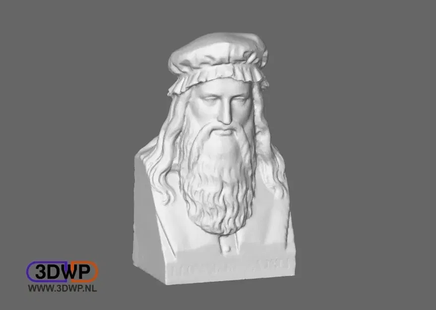 Tượng bán thân Leonardo Da Vinci được chỉnh sửa 3D - Image 1