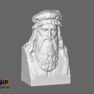 Tượng bán thân Leonardo Da Vinci được chỉnh sửa 3D