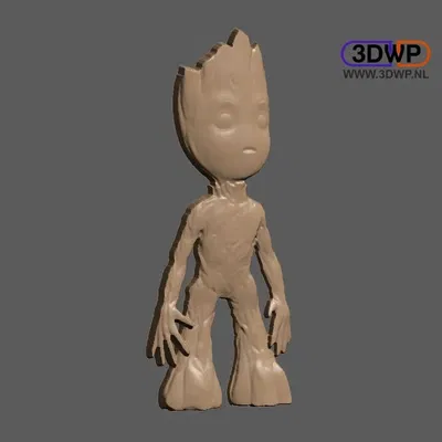 Phù điêu Baby Groot có thể in không cần hỗ trợ