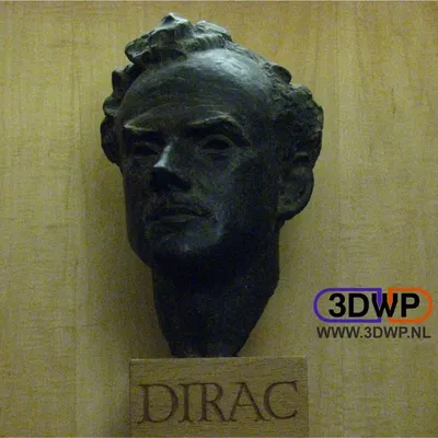 Mô hình lithophane Paul Dirac với đế đứng chắc chắn