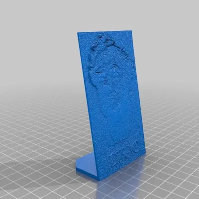 Mô hình lithophane Paul Dirac với đế đứng chắc chắn