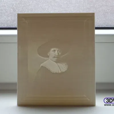 Bức chân dung của người đàn ông thế kỷ 17 trong công nghệ i...