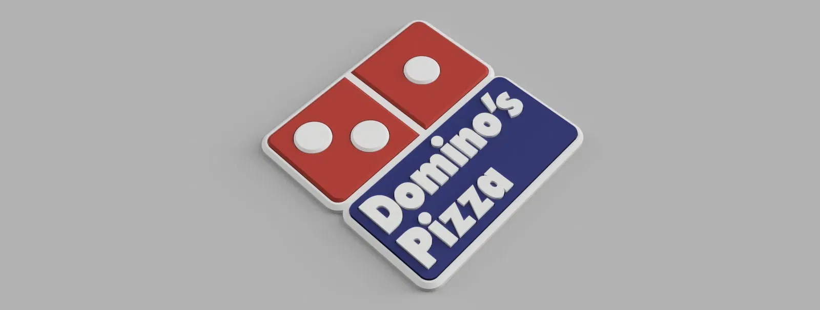 Biểu tượng Pizza Domino năm 1996 với thiết kế 3D - Image 1