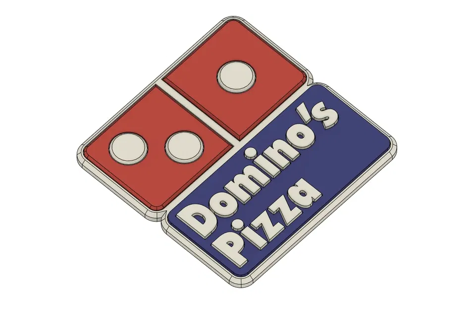 Biểu tượng Pizza Domino năm 1996 với thiết kế 3D - Image 2