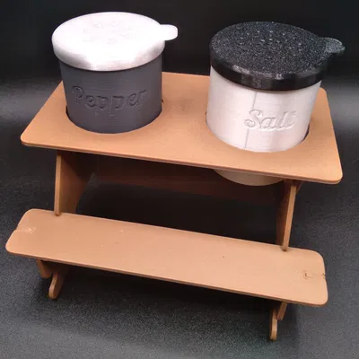 Giá đỡ muối và tiêu mini cho bàn picnic di động