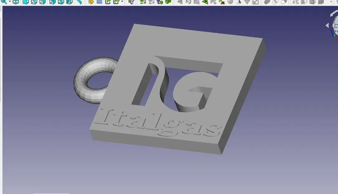 Móc khóa Italgas với thiết kế đơn giản - Image 2